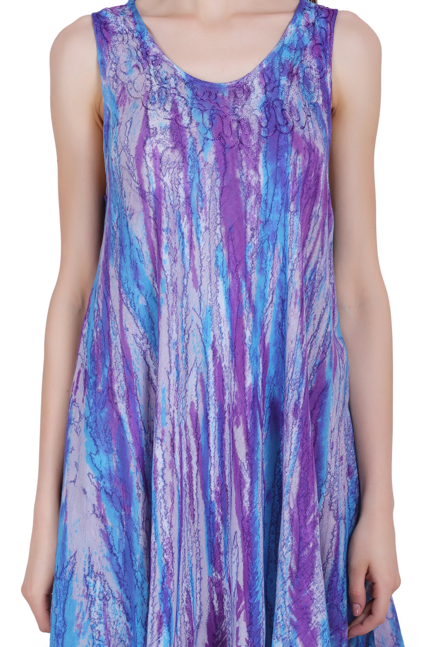 Marble Tie Dye Dress 362106 - Advance Apparels Inc