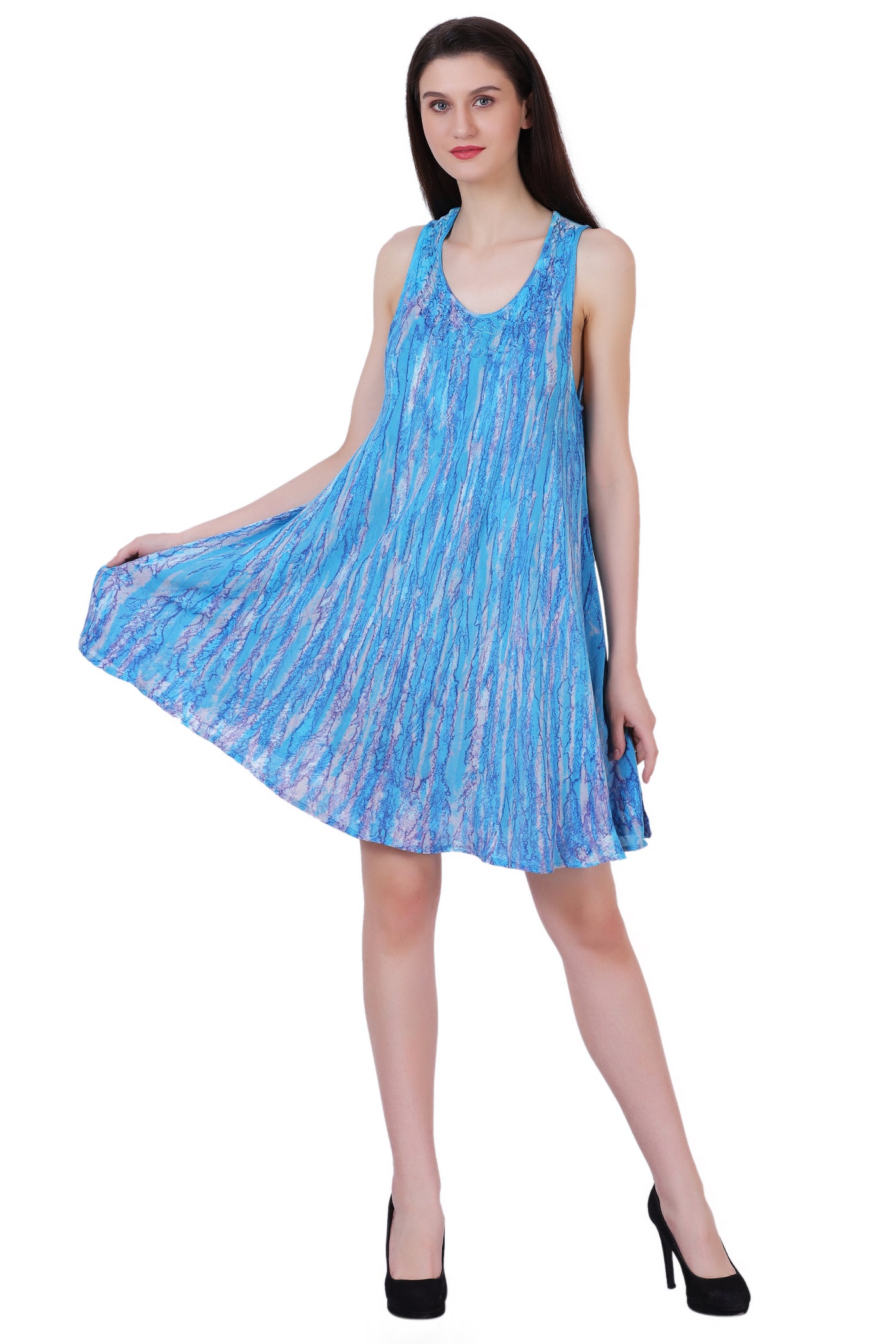 Marble Tie Dye Dress 362106 - Advance Apparels Inc