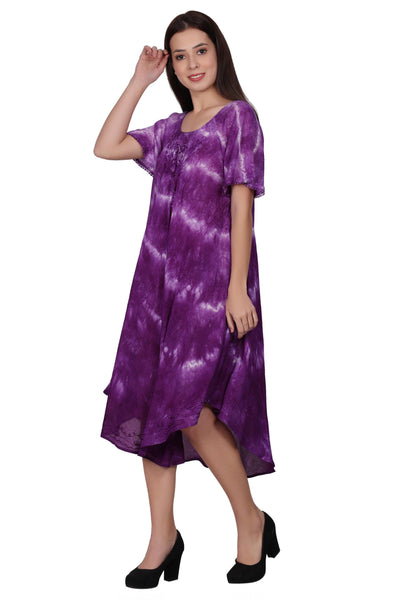 Cap Sleeve Tie Dye Dress 482210-SLVD - Advance Apparels Inc