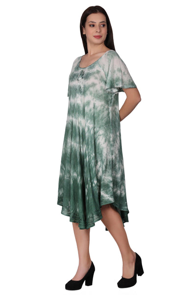 Cap Sleeve Tie Dye Dress 482210-SLVD - Advance Apparels Inc