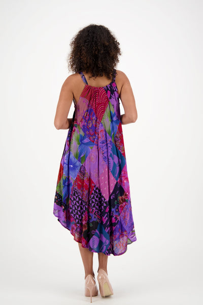 Bohemian Patchwork Long Umbrella Dress PAT-3266