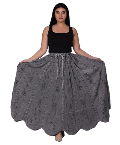 Acid Wash Skirt 13224  - Advance Apparels Inc