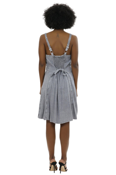Adjustable Acid Wash Dress 1105  - Advance Apparels Inc