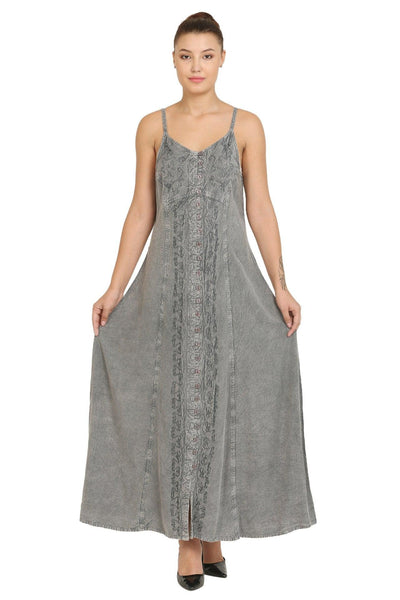 Advance Apparels Boho Acid Wash Dress 15228 - Advance Apparels Inc