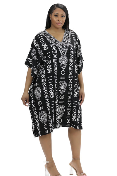 African Print Kaftan KAF-1016  - Advance Apparels Inc