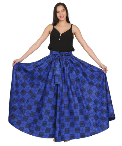 African Print Wax Print Skirt One Size Fits Most Headwrap Included Elastic Waist Pockets 16317-613  - Advance Apparels Inc