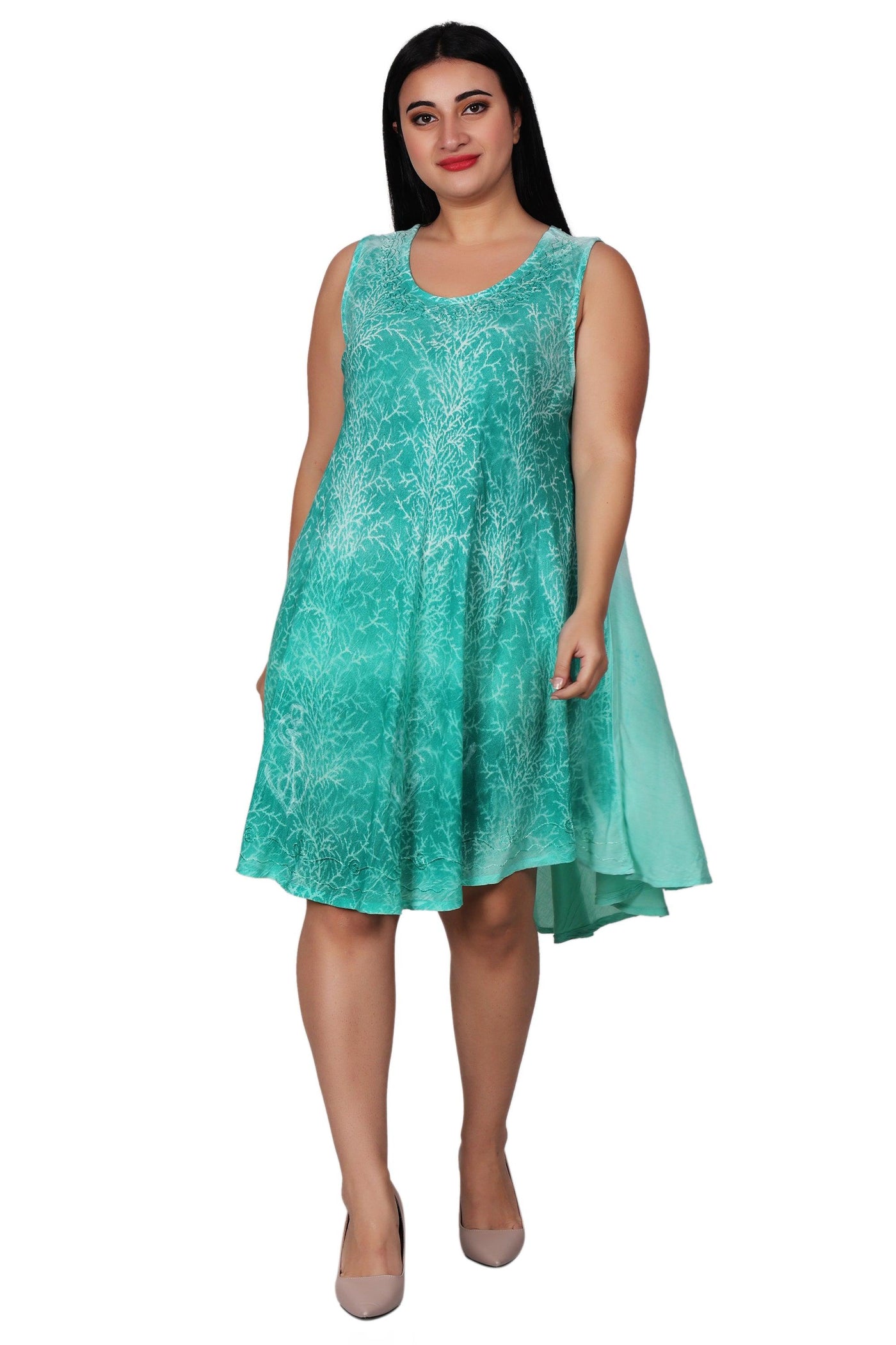 Anchor Block Print Double Dye Dress 362169R  - Advance Apparels Inc