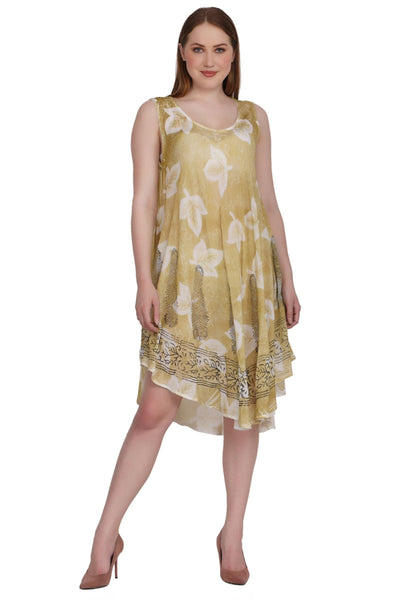 Batik Leaf Print Dress 422133  - Advance Apparels Inc
