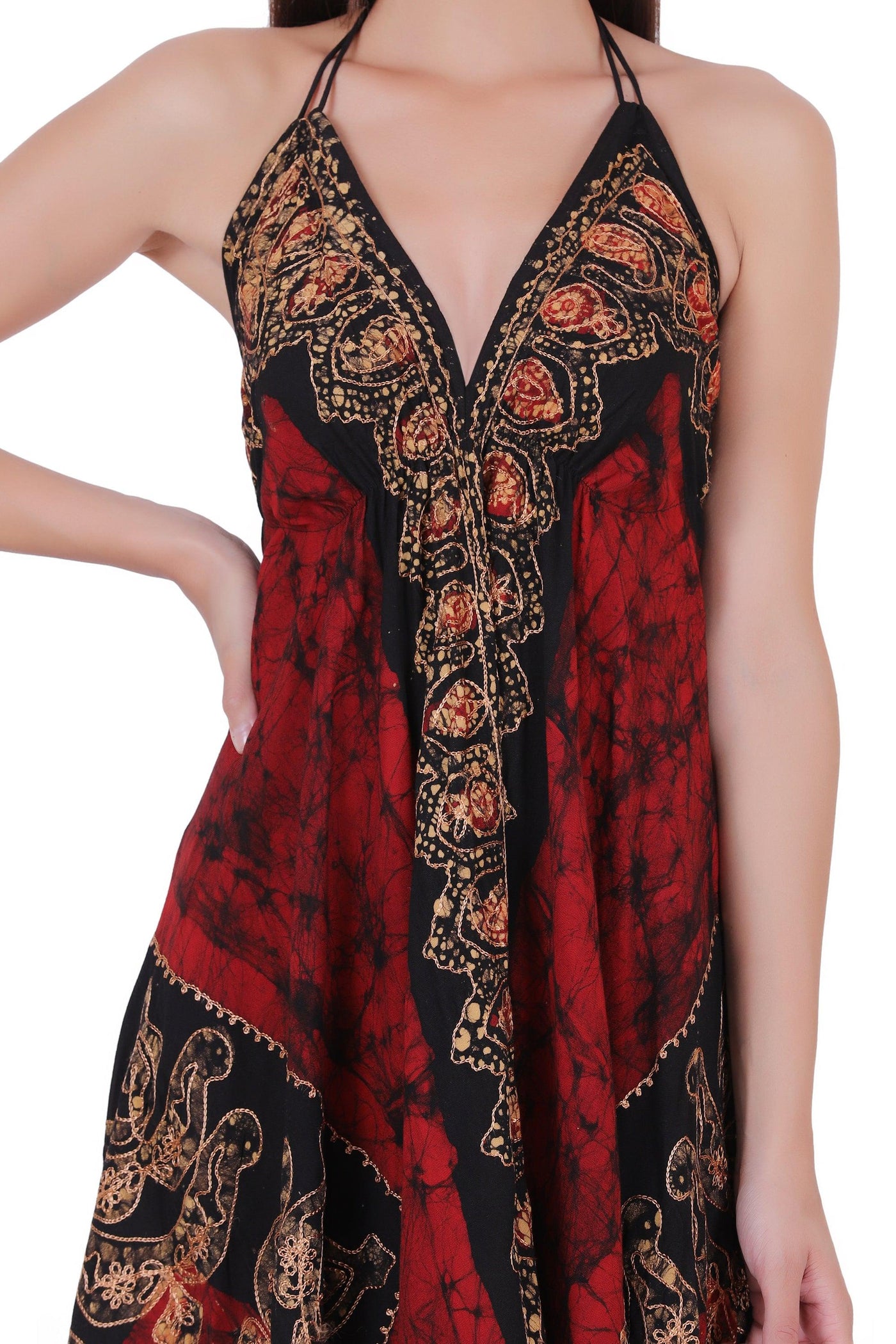 Batik Scarf Dress Elastic Back 1458  - Advance Apparels Inc