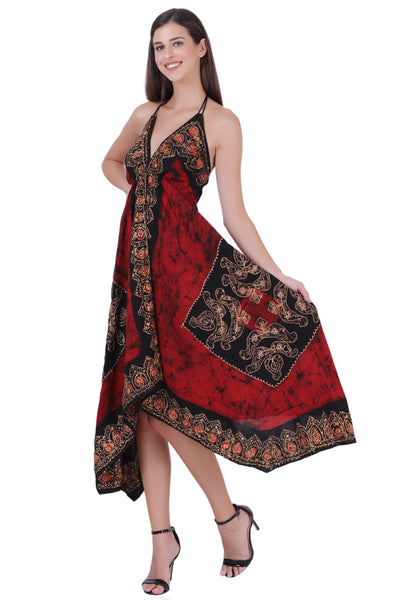 Batik Scarf Dress Elastic Back 1458  - Advance Apparels Inc