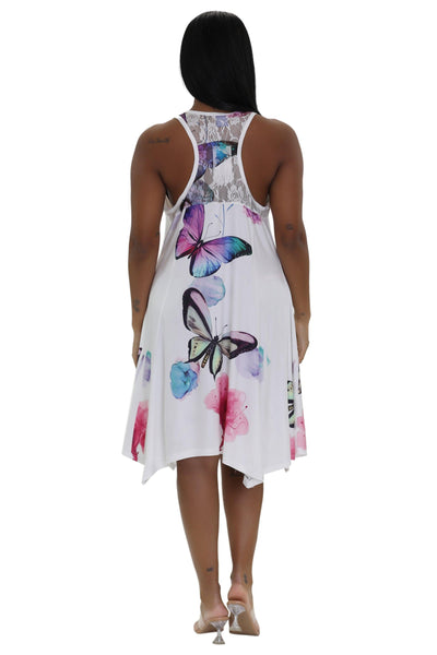 Butterfly Print Dress 21237  - Advance Apparels Inc