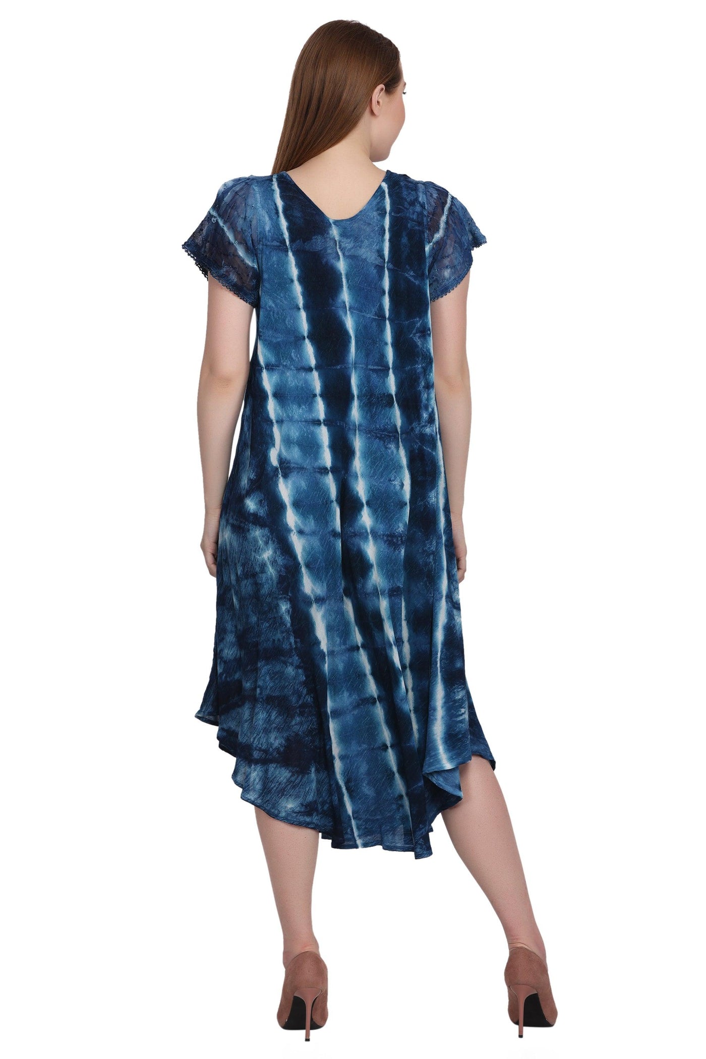Cap Sleeve Tie Dye Dress 522185-SLV  - Advance Apparels Inc