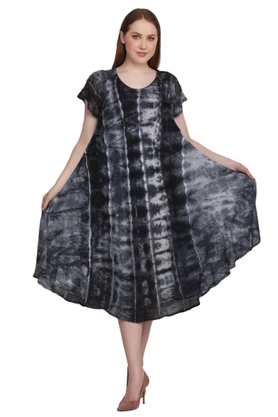 Cap Sleeve Tie Dye Dress 522185-SLV  - Advance Apparels Inc