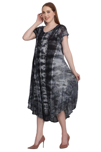 Cap Sleeve Tie Dye Dress 522185-SLV  - Advance Apparels Inc