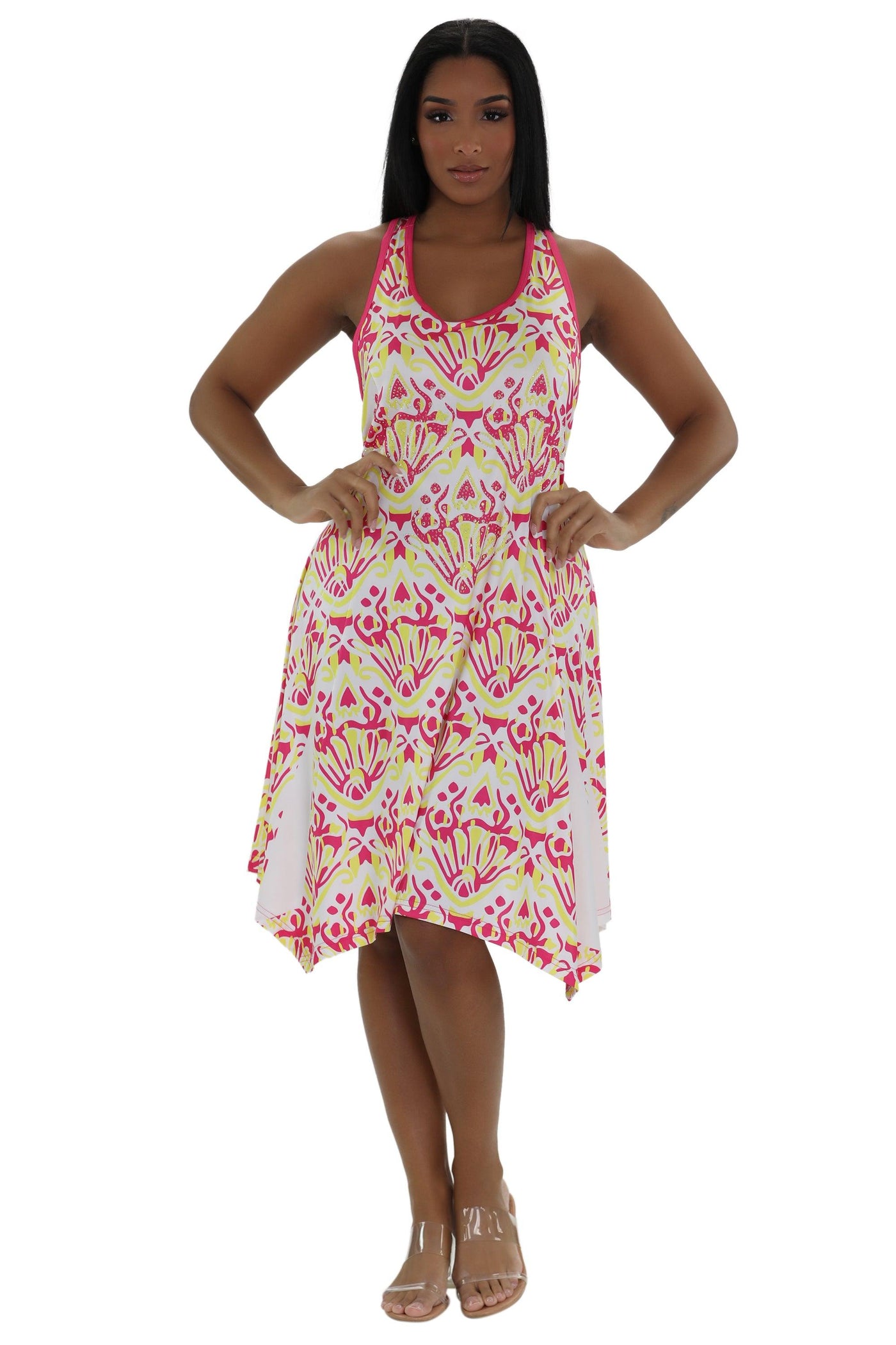 Colorful Resort Dress 21226  - Advance Apparels Inc