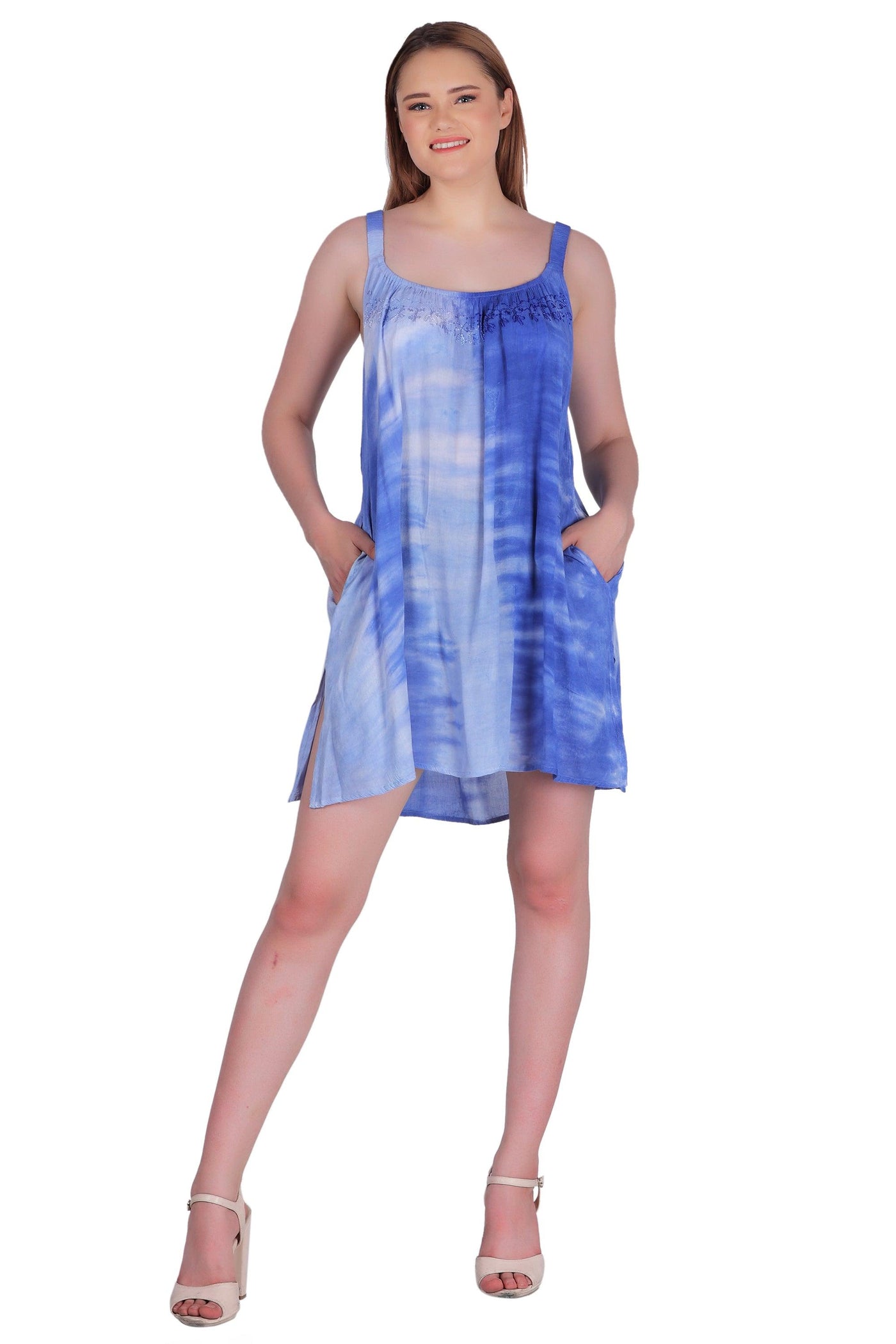 Elastic Strap Tie Dye Dress 362215EN  - Advance Apparels Inc