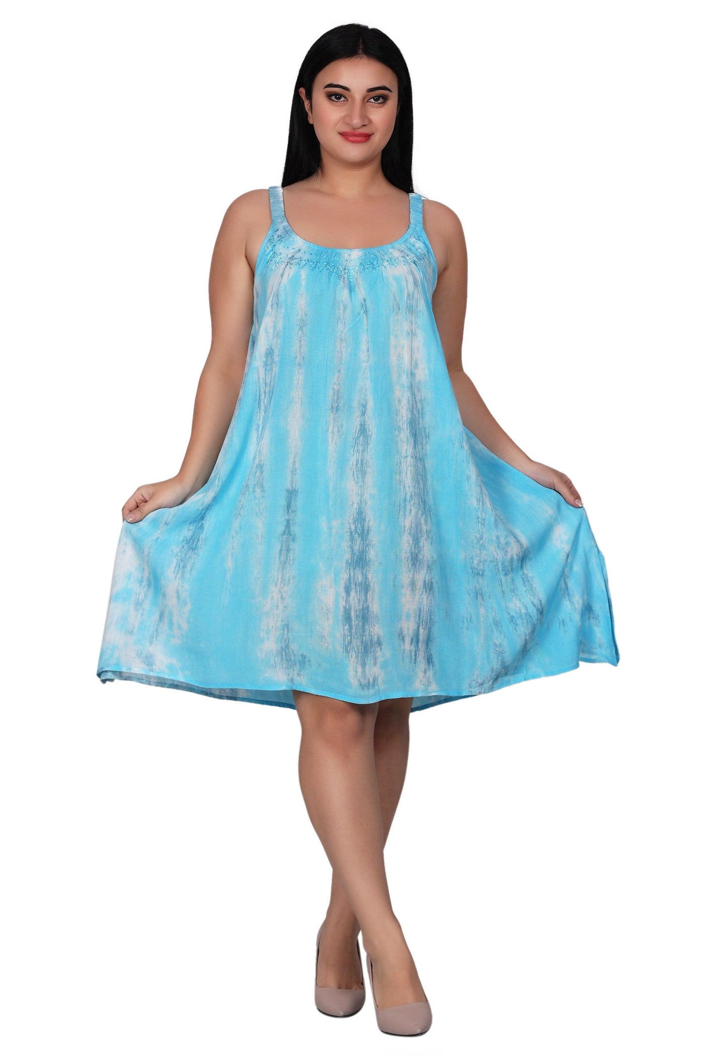 Elastic Strap Tie Dye Dress 362216EN  - Advance Apparels Inc