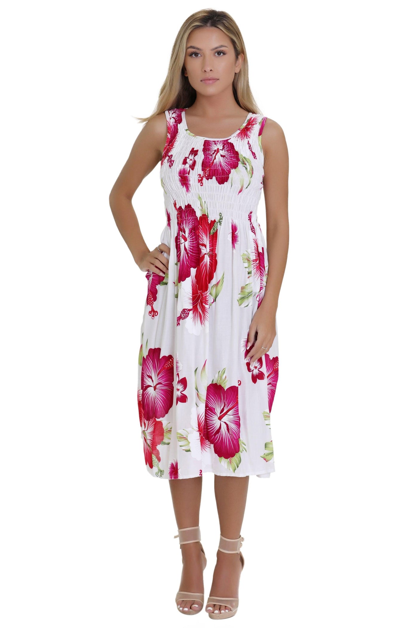 Floral Print Bali Inspired House Dress TH2094 - Advance Apparels Inc