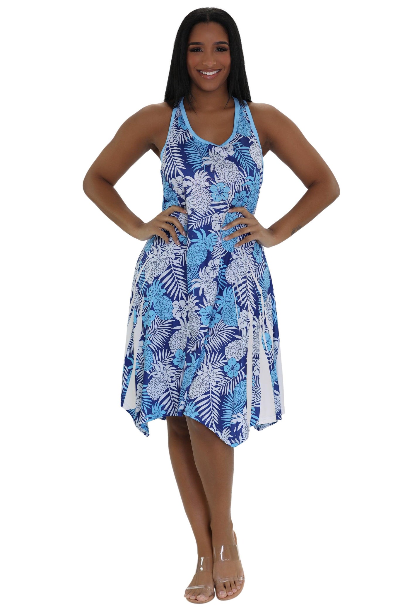 Floral Print Resort Dress 21231  - Advance Apparels Inc