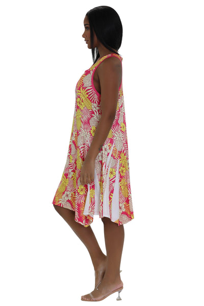Floral Print Resort Dress 21231  - Advance Apparels Inc