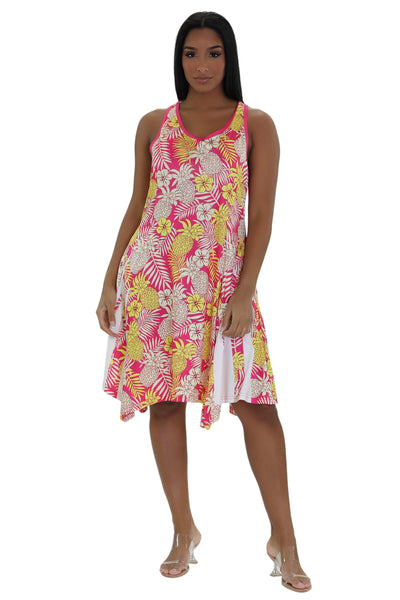 Floral Print Resort Dress 21231  - Advance Apparels Inc