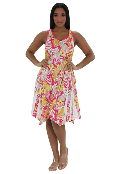 Floral Print Resort Dress 21231  - Advance Apparels Inc