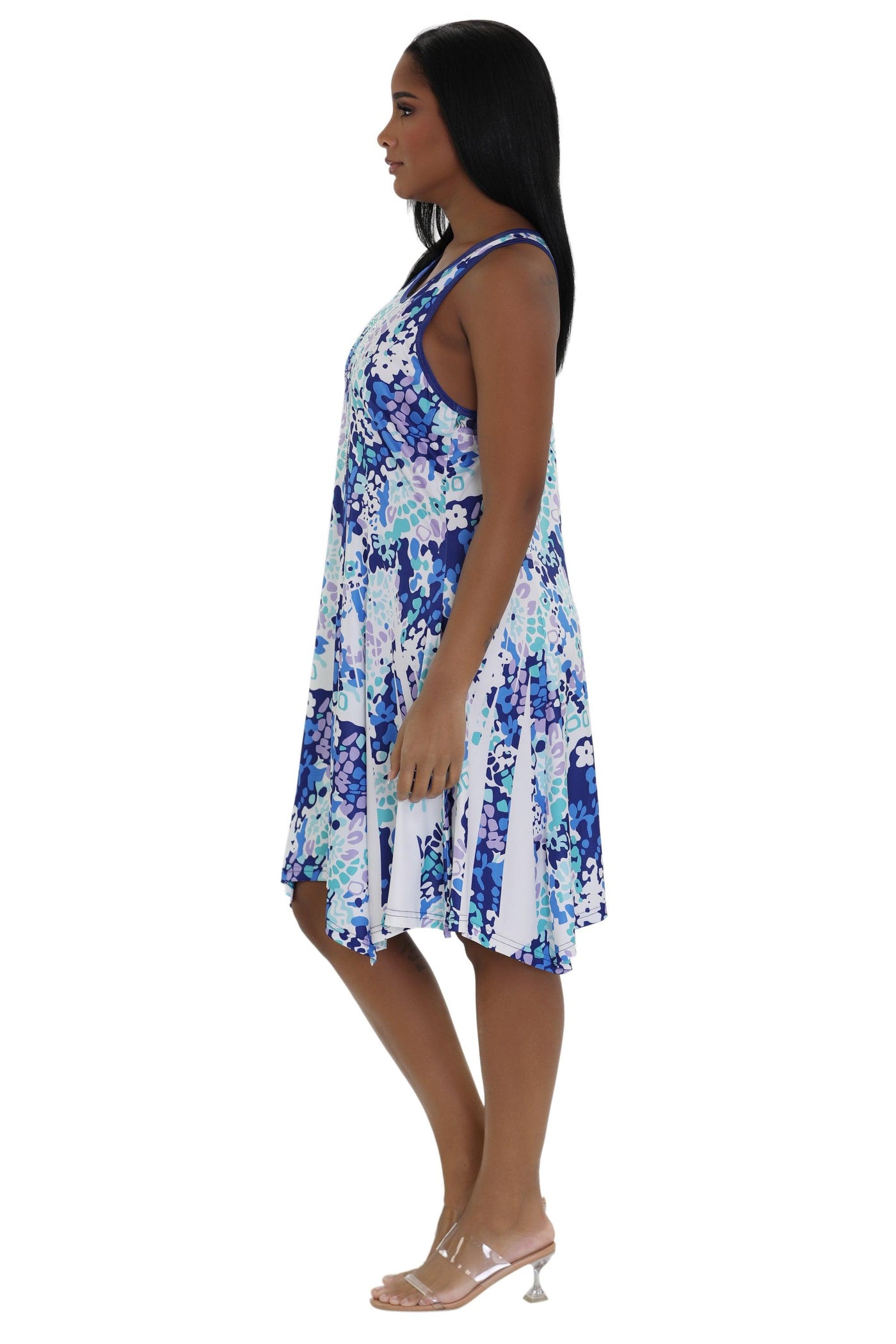 Floral Print Resort Dress 21233  - Advance Apparels Inc