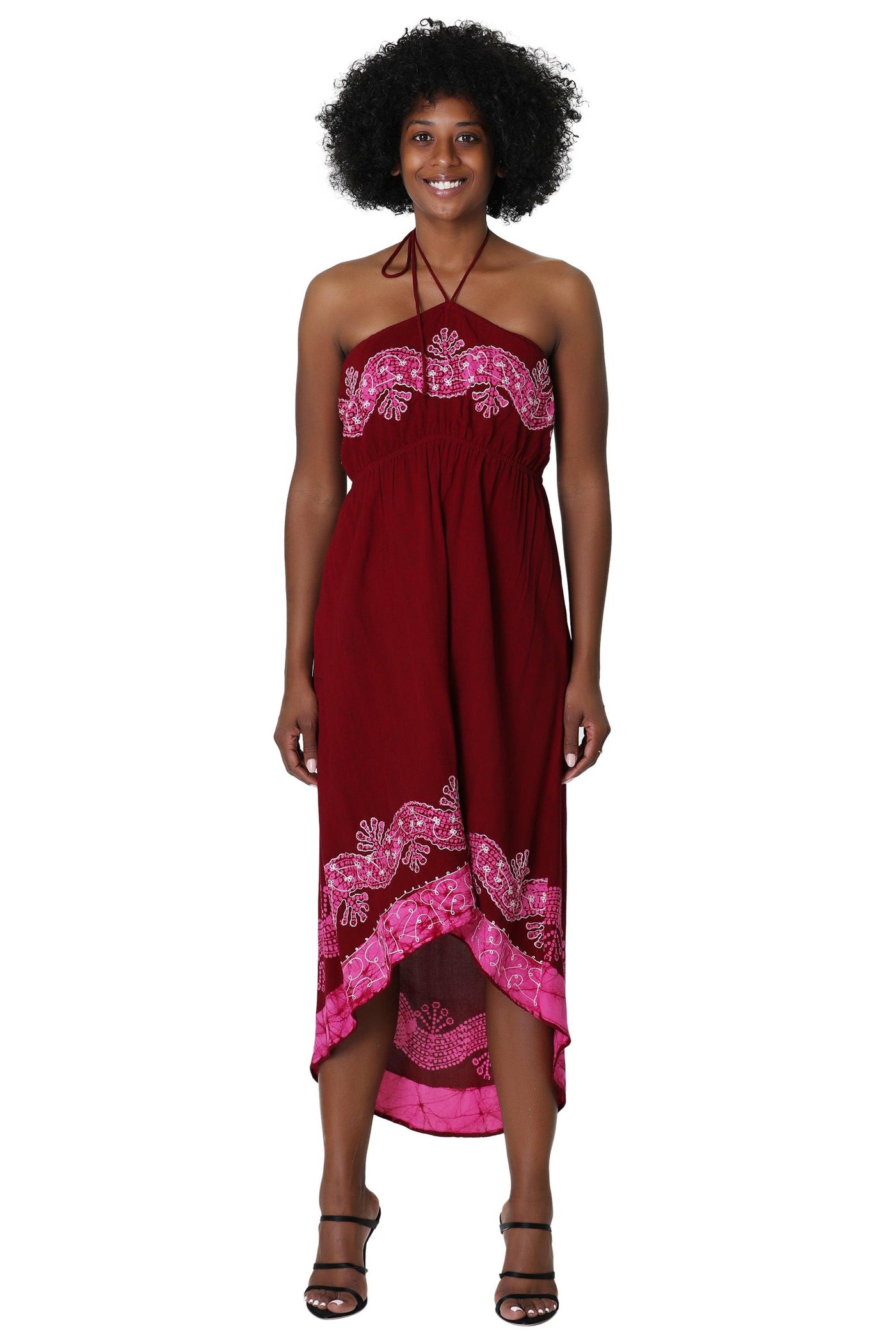 Halter Batik Dye Dress 1303 Batik  - Advance Apparels Inc