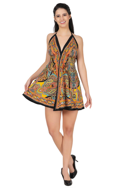 Halter Top Elastic Back Batik Dress PD-9727  - Advance Apparels Inc