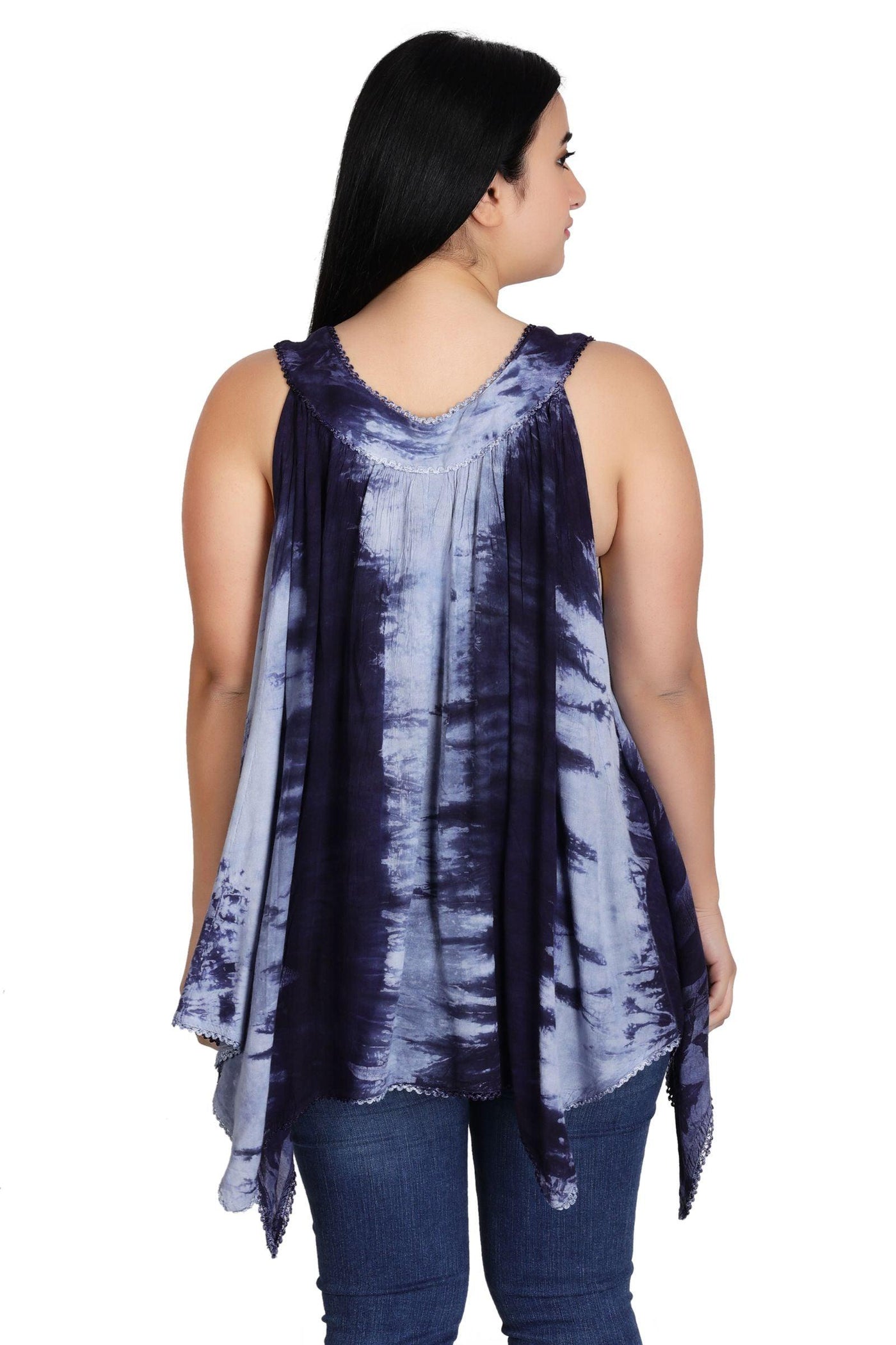 Handkerchief Bottom Tie Dye Tank 17793  - Advance Apparels Inc