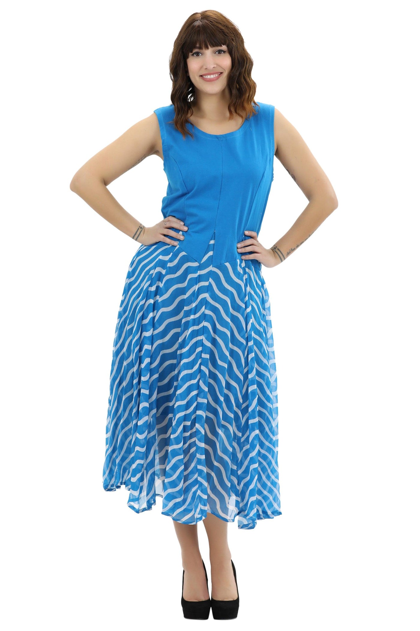 Long Tie Dye Maxi Bubble Dress 2015  - Advance Apparels Inc