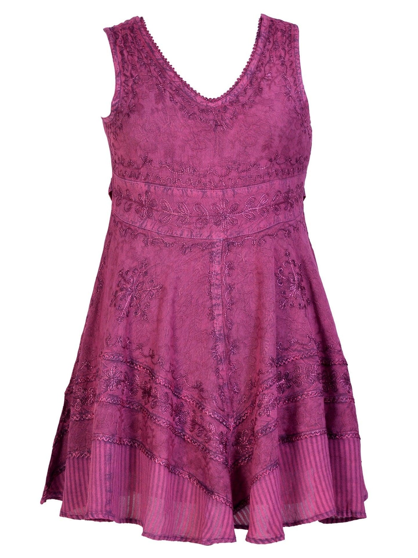 Mid-Length Acid Wash Dress 161111  - Advance Apparels Inc