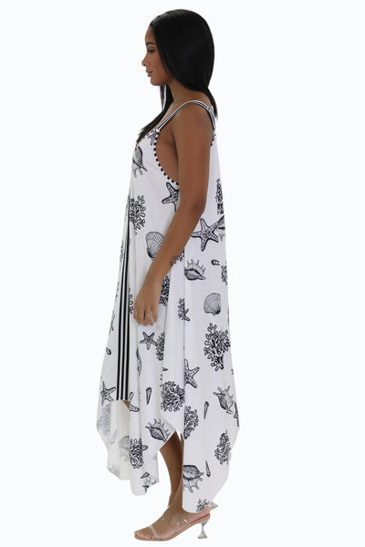 Nautical Beach Print Dress 21244 (Adjustable Straps)  - Advance Apparels Inc