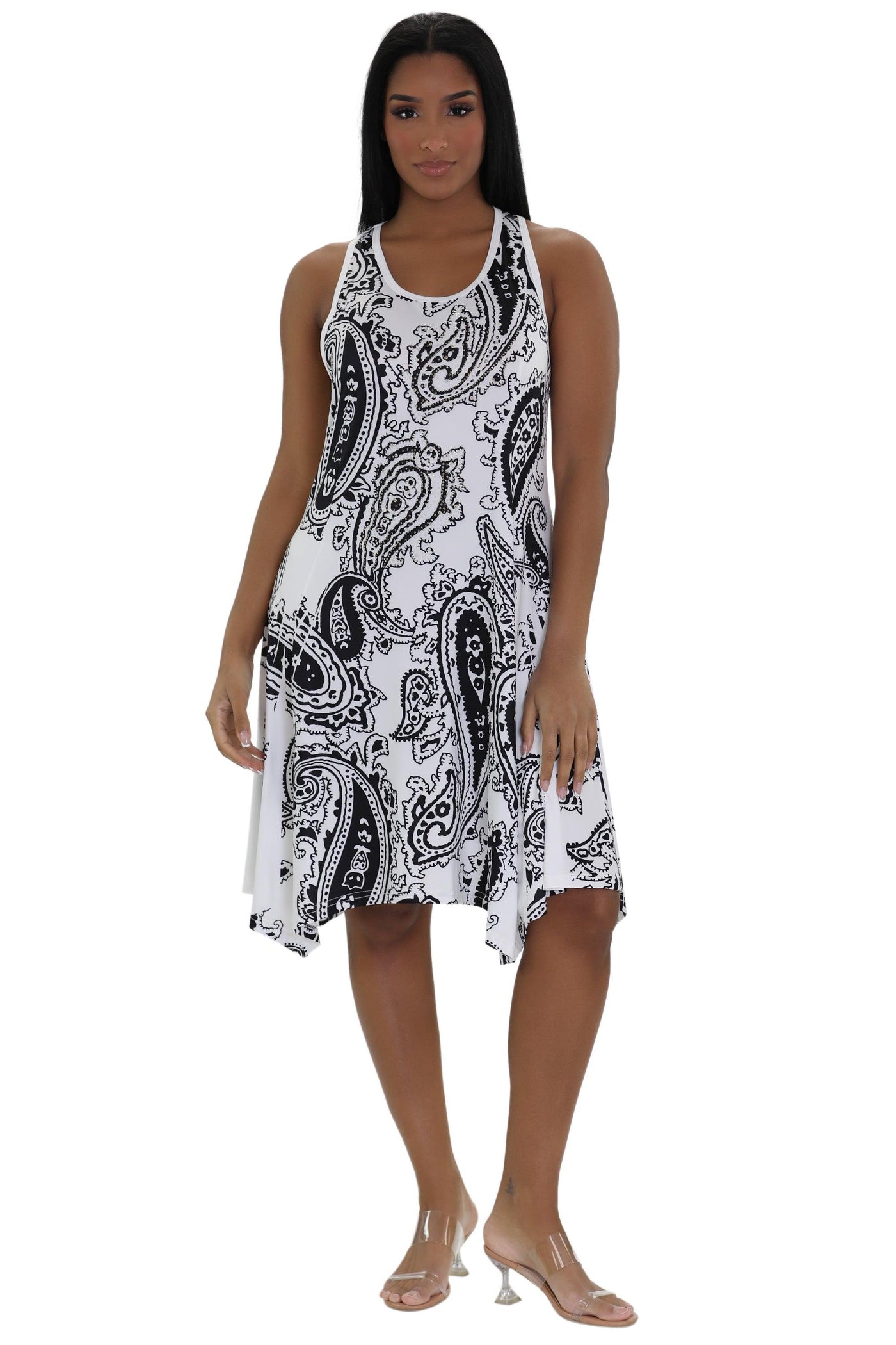 Paisley Print Beach Dress 21224  - Advance Apparels Inc