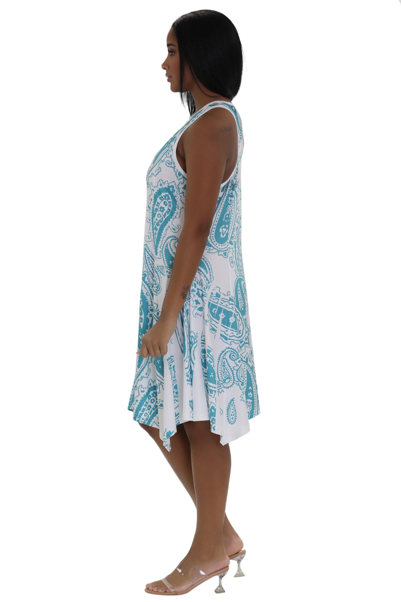 Paisley Print Beach Dress 21224  - Advance Apparels Inc