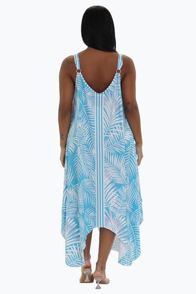 Palm Tree Print Beach Dress 21240 (Adjustable Straps)  - Advance Apparels Inc