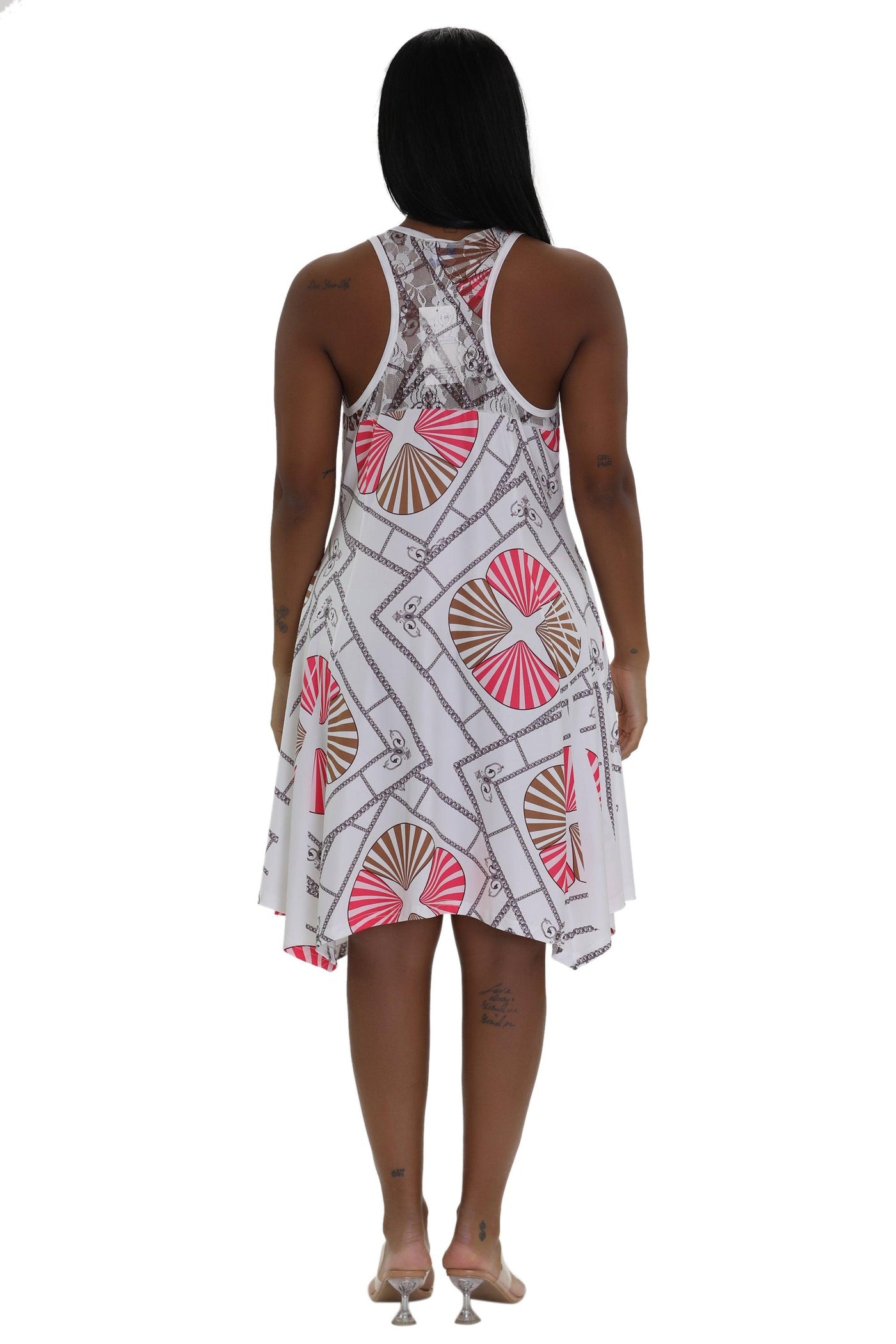 Seashell Print Resort Dress 21227  - Advance Apparels Inc