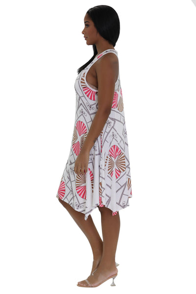 Seashell Print Resort Dress 21227  - Advance Apparels Inc