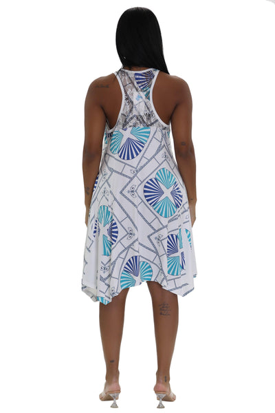 Seashell Print Resort Dress 21227  - Advance Apparels Inc