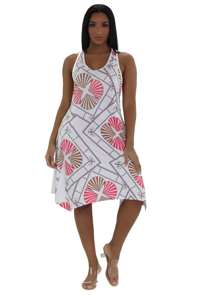 Seashell Print Resort Dress 21227  - Advance Apparels Inc