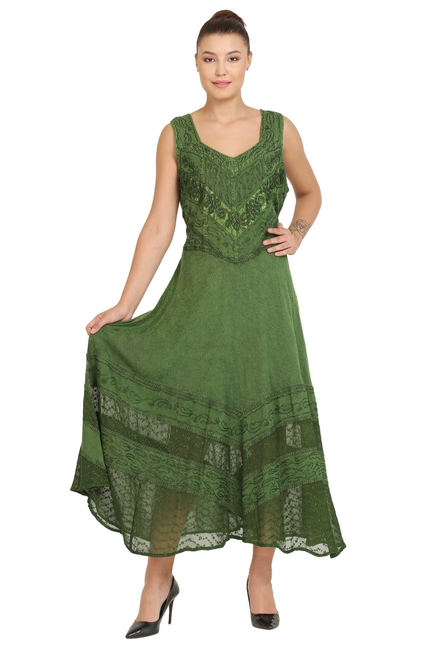 Sleeveless Renaissance Dress Adjustable Back 15225  - Advance Apparels Inc