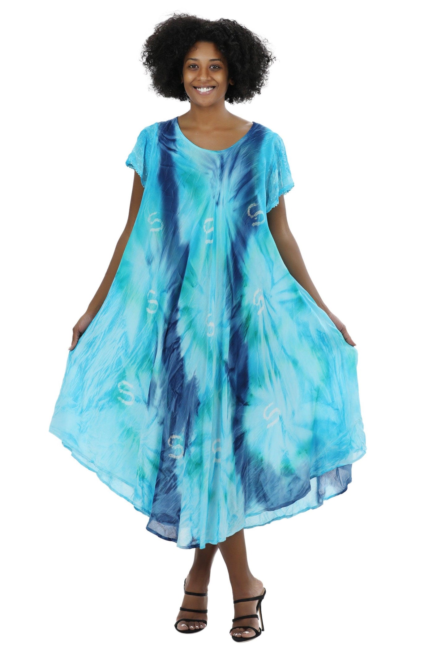 Sleeveless Tie Dye Beach Dress 13880  - Advance Apparels Inc