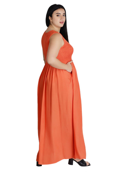 Solid Color Smock Dress 522210  - Advance Apparels Inc
