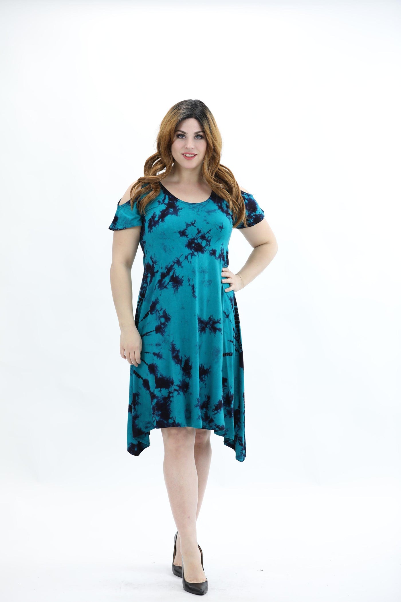 Spandex Short Sleeve Maxi  Dress SPD21  - Advance Apparels Inc