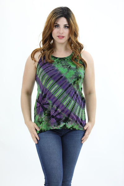 Spandex Tie Dye Tank Top SP11  - Advance Apparels Inc