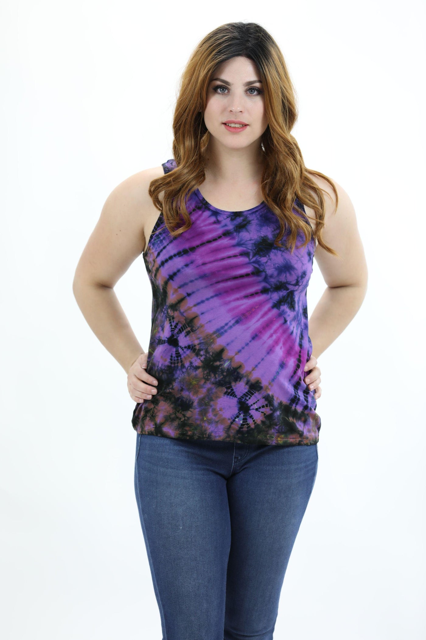 Spandex Tie Dye Tank Top SP11  - Advance Apparels Inc