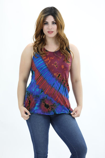 Spandex Tie Dye Tank Top SP11  - Advance Apparels Inc