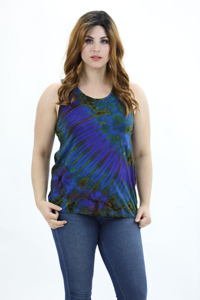 Spandex Tie Dye Tank Top SP11  - Advance Apparels Inc