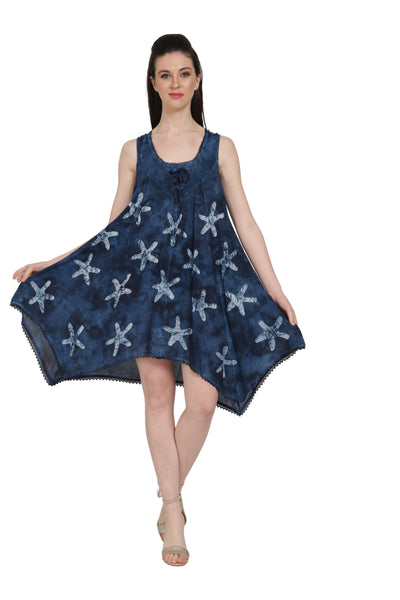 Starfish Block Print Dress 20721  - Advance Apparels Inc