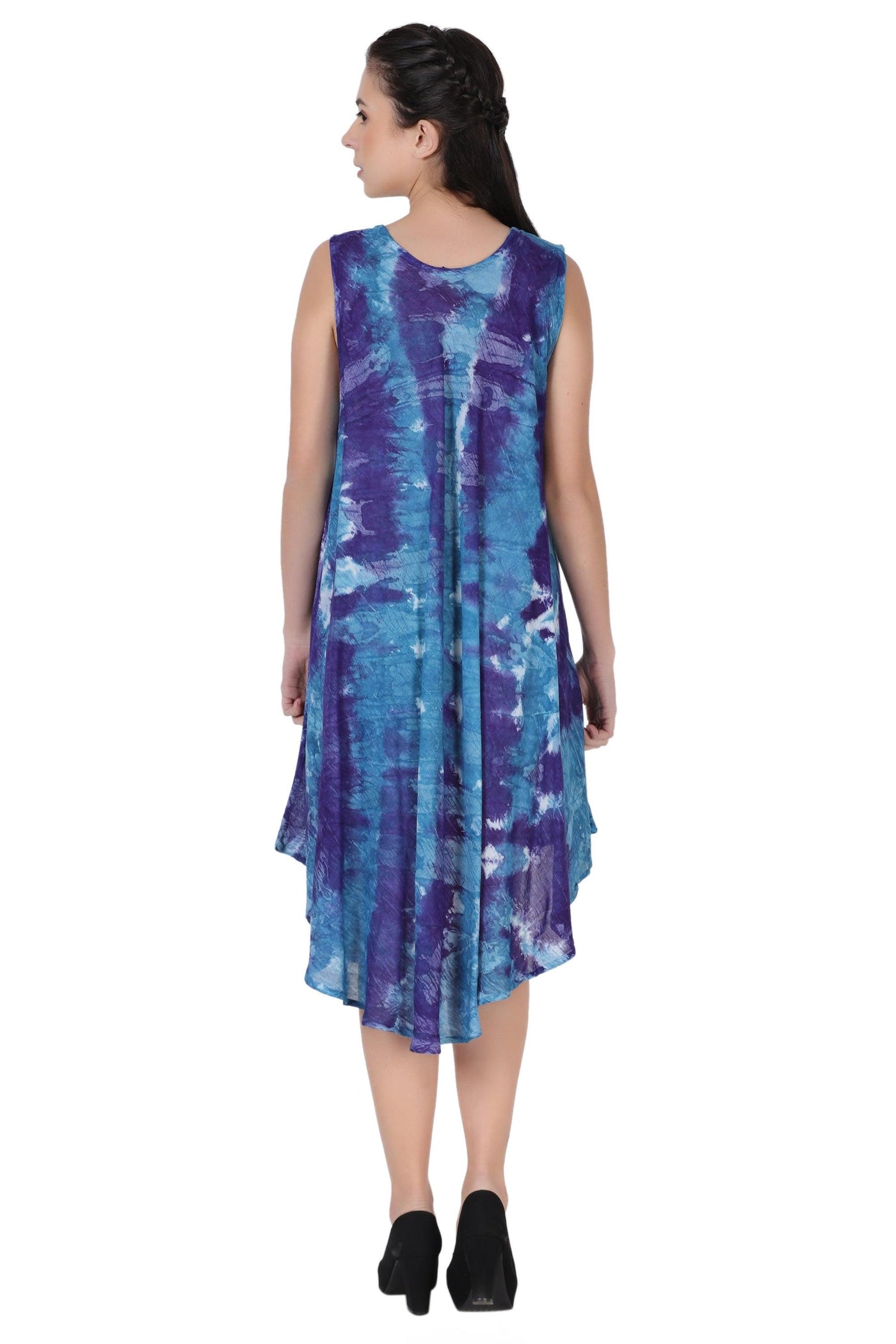 Stonewash Tie Dye Beach Dress 362168R  - Advance Apparels Inc